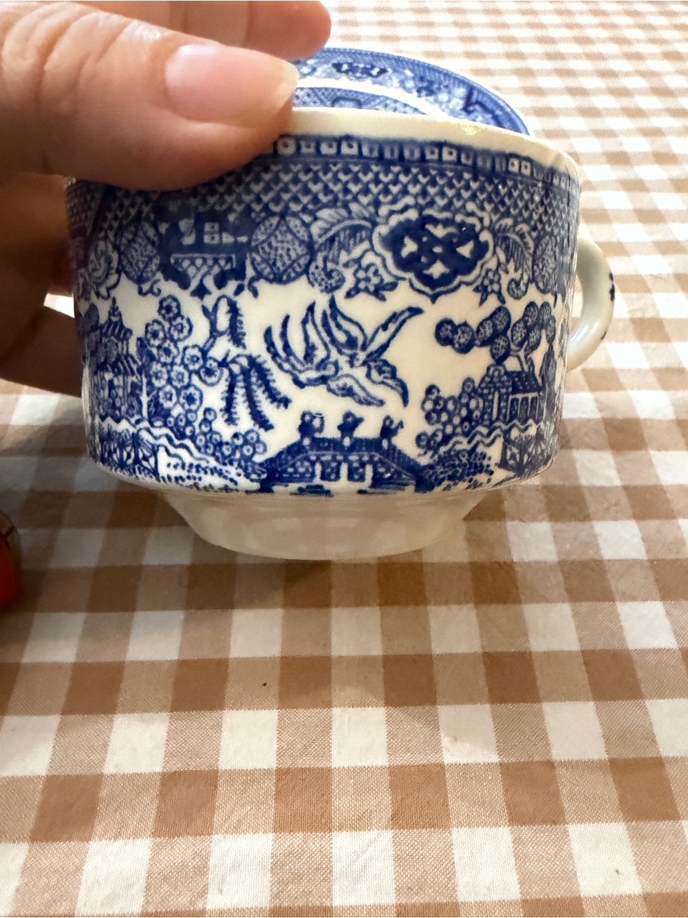 Blue Willow Porcelain Teacup & Saucer - Blue Pattern - Picture 2 of 10